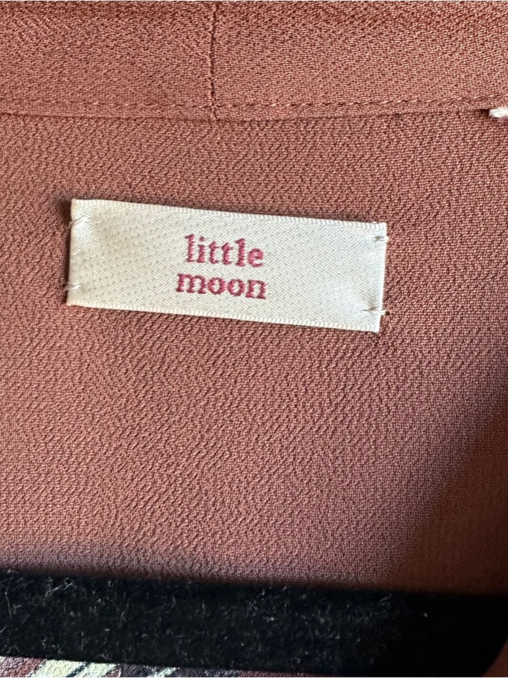 Little Moon Brown Floral Ruffle Blouse Earthy Coquette Cottagecore Prairie XS? - Picture 6 of 11